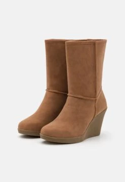Anna Field Winter Boot - Enkellaarsjes Met Sleehak - Cognac -Anna Field Verkoop 64d45de883534e7f974d195c7e051ad9